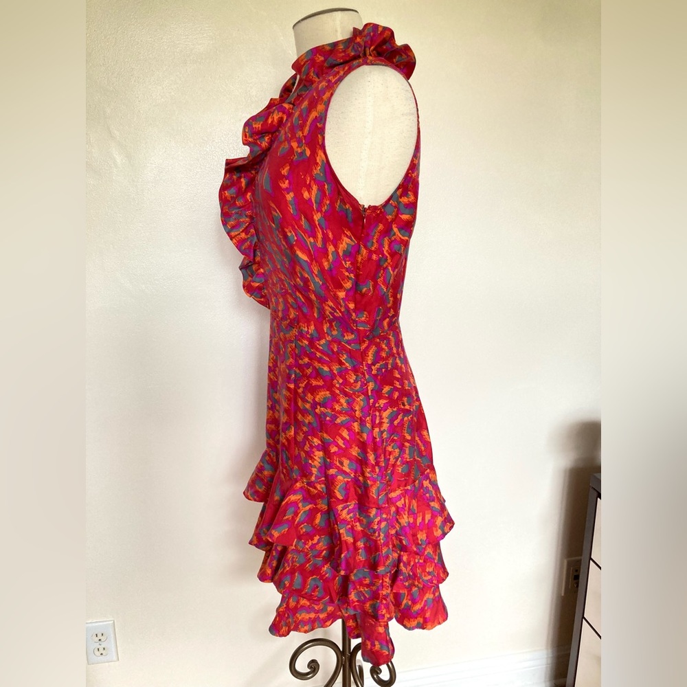 RACHEL ZOE 100% Silk Ruffle Dress - Picture 7 of 16